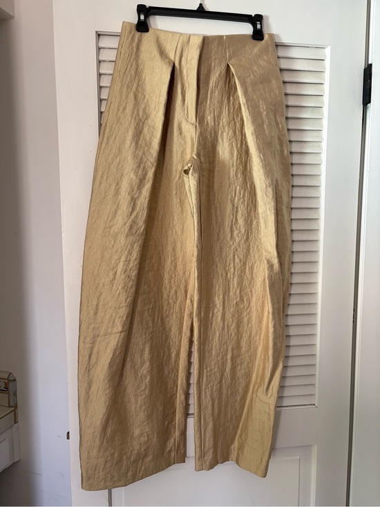 Zara Pants - ZARA champagne gold high-waisted balloon pant